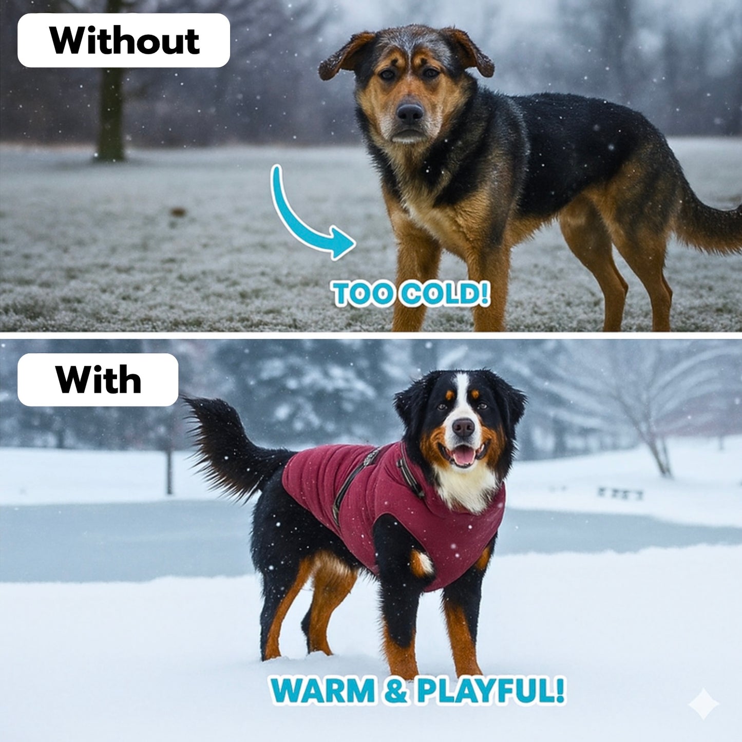CozyPaw™ 3-in-1 Winter Dog Jacket